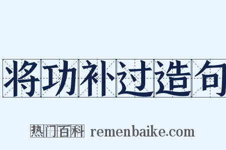 将功补过造句是什么意思的图片